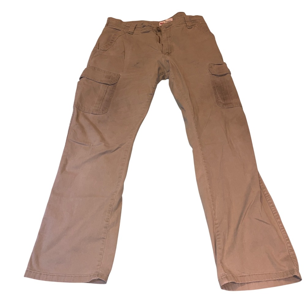 Wrangler Cargo Pants Mens 32x32 Tan Khaki Relaxed Fit Utility Gorpcore Workman